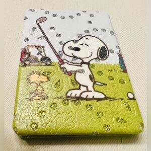 Rectangular Faux Leather Compact Mirror – Golfing Beagle Design